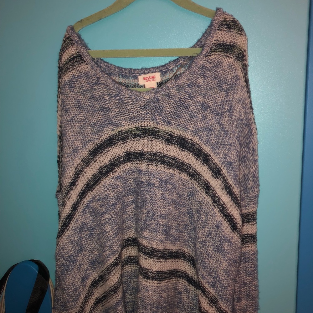 Blue and White Sweater